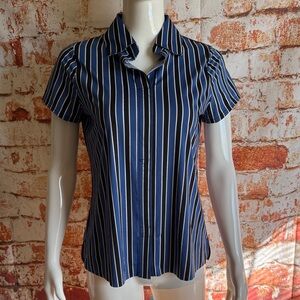 Belyn Key Navy Striped Women's Top - Golf